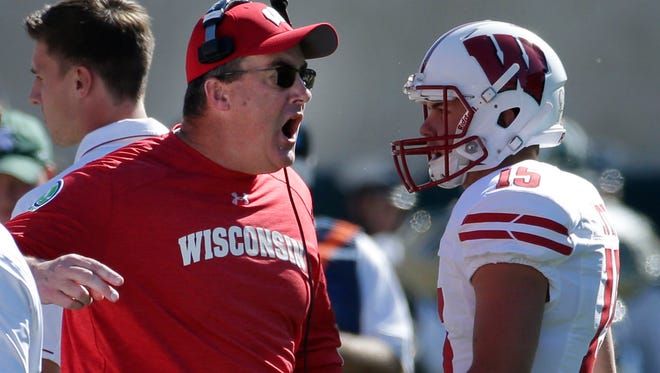 Wisconsin coach Paul Chryst and the Badgers took down No. 8 Michigan State 30-6 on Saturday.