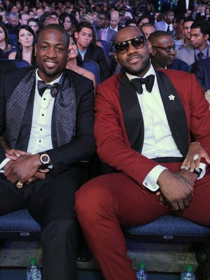 Gabrielle Union, Dwyane Wade, LeBron James and Savannah Brinson are seen in the audience at the ESPY Awards on Wednesday, July 17, 2013.