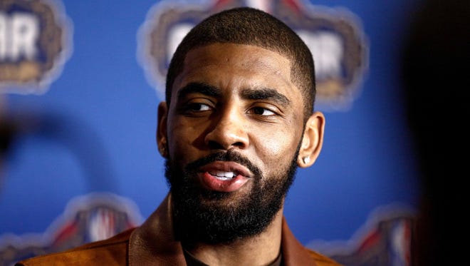 Kyrie Irving during the All Star media availability at the Ritz Carlton.