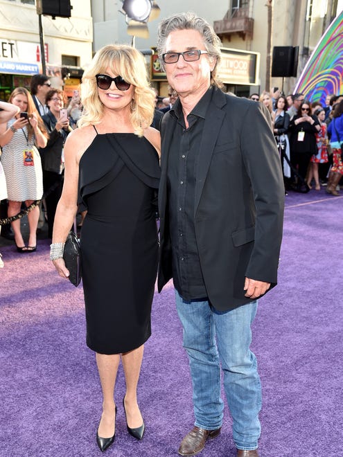 HOLLYWOOD, CA - APRIL 19:  Actors Goldie Hawn and Kurt Russell arrive at the premiere of Disney and Marvel's "Guardians Of The Galaxy Vol. 2" at Dolby Theatre on April 19, 2017 in Hollywood, California.  (Photo by Frazer Harrison/Getty Images) ORG XMIT: 700033564 ORIG FILE ID: 670469016