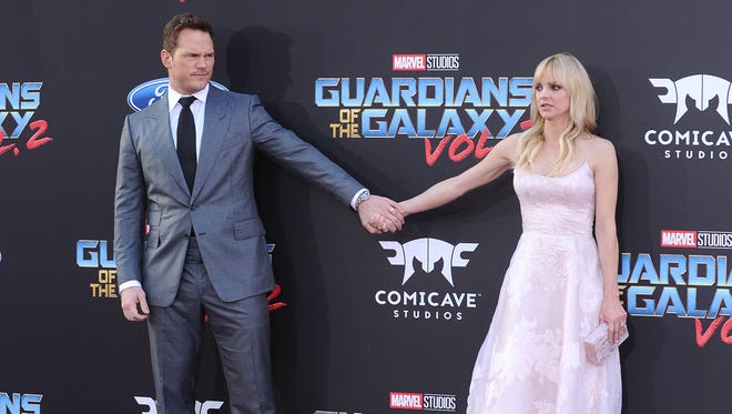 HOLLYWOOD, CA - APRIL 19:  Actor Chris Pratt and actress Anna Faris attend the premiere of "Guardians of the Galaxy Vol. 2" at Dolby Theatre on April 19, 2017 in Hollywood, California.  (Photo by Jason LaVeris/FilmMagic) ORG XMIT: 700033563 ORIG FILE ID: 670475410