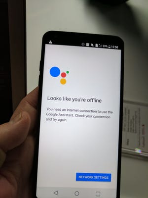 With a connection this LG G6 can take advantage of the Google Assistant