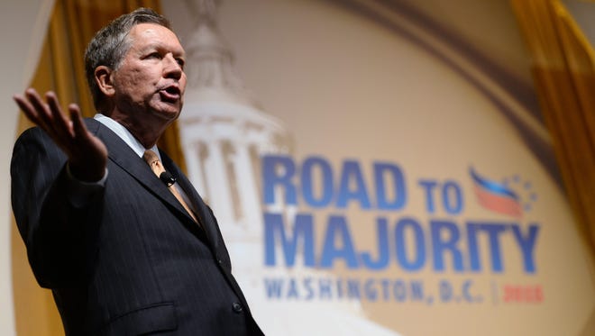 Kasich delivers remarks during the Faith & Freedom Coalition's "Road to Majority" conference in Washington on June 19, 2015.