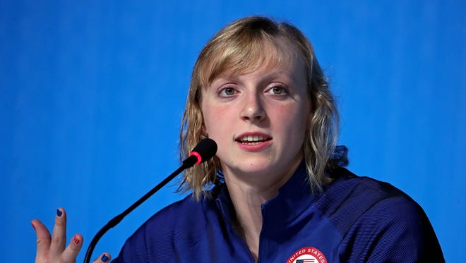 Katie Ledecky won four gold medals and one silver medal at the Rio Olympics.