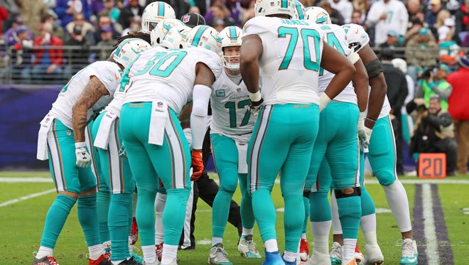 12. Dolphins (11): Forget Ryan Tannehill's clunker Sunday. This defense has allowed 971 yards last two weeks to 49ers and Ravens. Those are serious red flags.