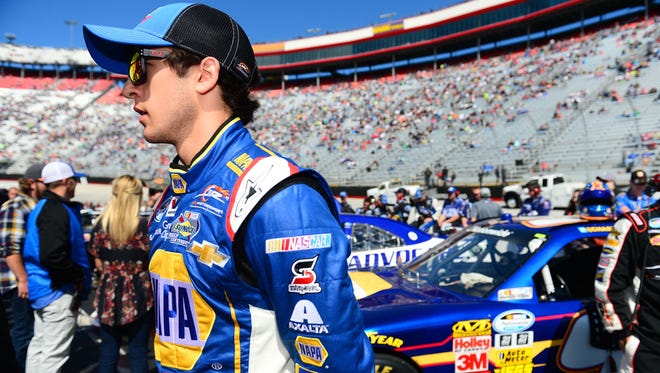 Nationwide Series driver Chase Elliott prior to the Drive To Stop Diabetes 300 at Bristol Motor Speedway.