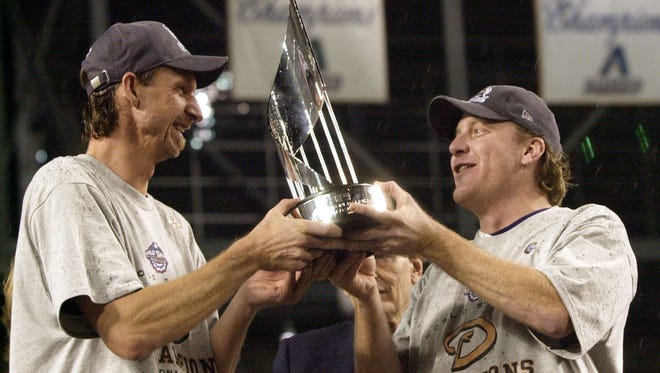 Schilling and Randy Johnson were named co-MVPs of the 2001 World Series.