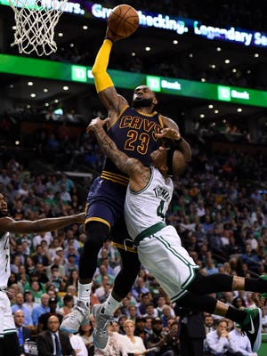 The Celtics had trouble defending LeBron James during Game 1.