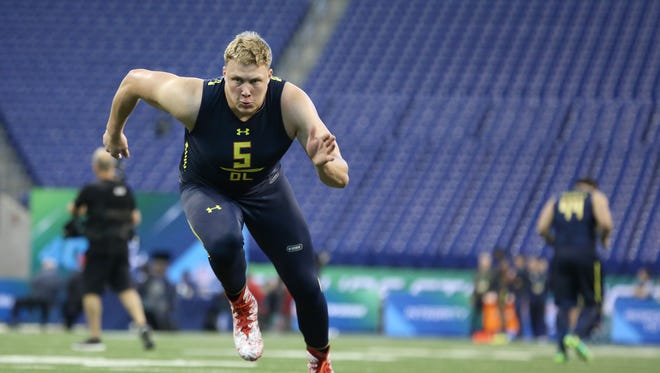 20. Denver Broncos — Garett Bolles, OT, Utah: He's probably got the most upside of any tackle prospect this year. And with Russell Okung off to the Chargers, Denver has a gaping blind side vacancy. After overcoming a rough childhood, adapting to the NFL should be a breeze for Bolles.