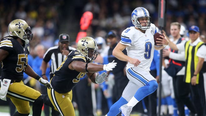 6. Lions (7): A new element of Matthew Stafford's game -- his legs. Eighth-year QB already has career-high 178 rushing yards and has picked up 11 first downs.