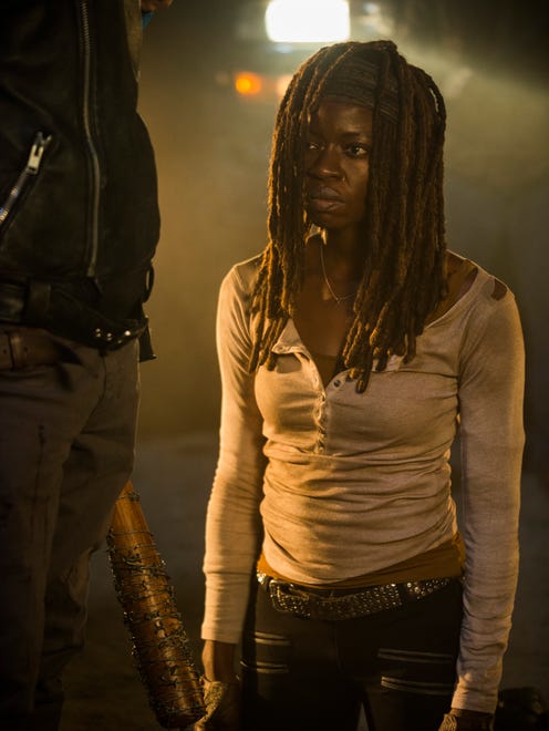 >>> NOT TO BE USED UNTIL 10/24/16 at 1:00 AM EST < < < Danai Gurira as Michonne - The Walking Dead _ Season 7, Episode 1 - Photo Credit: Gene Page/AMC