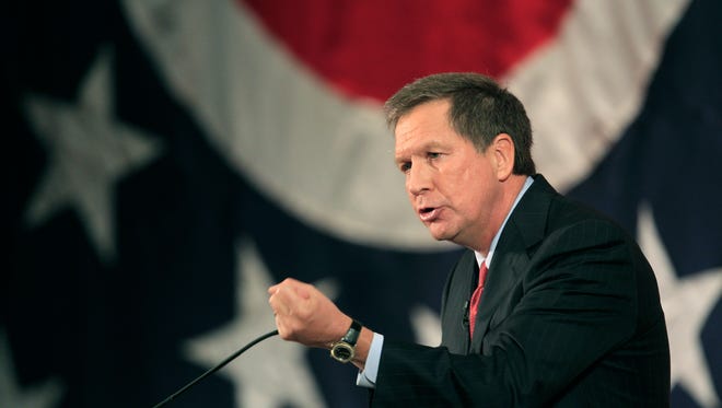 Kasich delivers his State of the State address at Wells Academy/Steubenville High School on Feb. 7, 2012, in Steubenville, Ohio.
