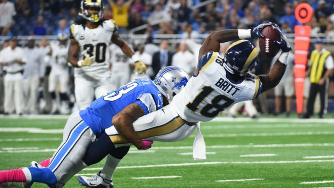 Rams wide receiver Kenny Britt has improved his numbers considerably over the past three weeks.