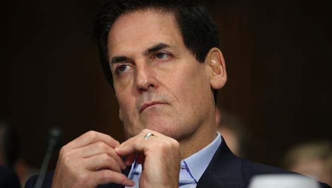Mark Cuban, chairman of AXS TV and owner of the Dallas Mavericks, listens to testimony during a Senate Judiciary Subcommittee hearing Dec. 7, 2016 in Washington, DC.
