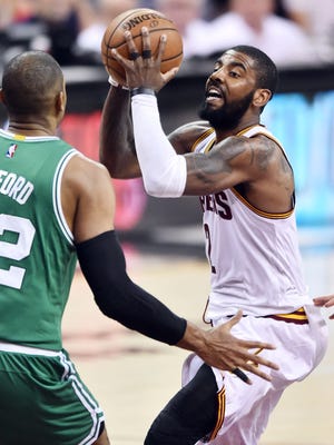 Cavs guard Kyrie Irving scored a playoff career-high 42 points Tuesday night.