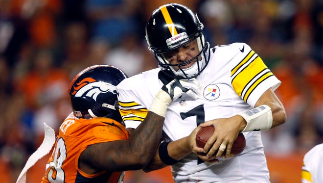 Steelers QB Ben Roethlisberger (7) and Broncos OLB Von Miller are off to hot starts.