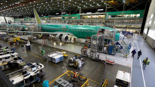 About 70% of the commercial airliners assembled by Boeing in the US are sold overseas.