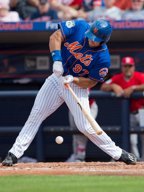 The New York Mets played the Boston Red Sox on Wednesday, March 8, 2017, at First Data Field in Port St. Lucie. The Mets won 8-7. Tim Tebow was the designated hitter.