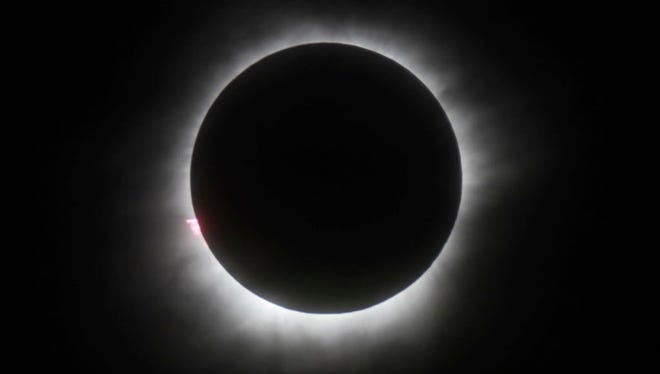 A total solar eclipse in Belitung, Indonesia, on March 9, 2016.